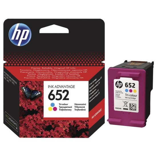 Hp 652 F6V24AE Üç Renkli Orjinal Mürekkep Kartuş