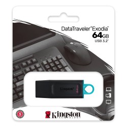 Kingston 64GB DataTraveler Exodia USB3.2 Usb Bellek