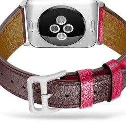 Naztech 15227 42-44 MM Deri Pembe Bordo Kayış