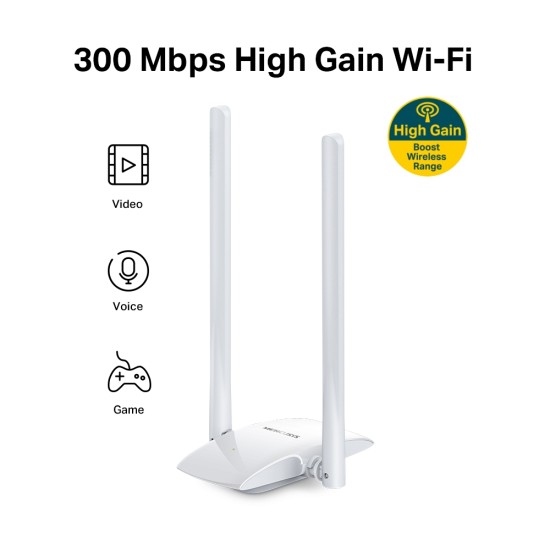 Mercusys MW300UH 300Mbps High Gain Wireless USB Adaptör