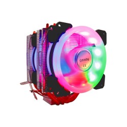 Frisby FCL-F1324C Çift Fanlı 4x Bakır Borulu Kule Tipi Rainbow AMD/INTEL İşlemci Soğutucusu