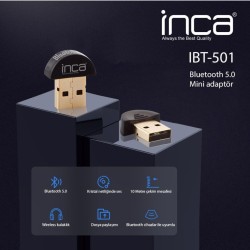 Inca IBT-501 5.0 (10MT) Bluetooth Mini Adaptör