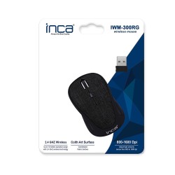 Inca IWM-300RG Siyah Kumaş Yüzey Kablosuz Mouse