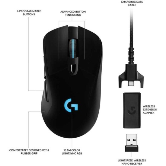 Logitech G703 Lightspeed 910-005641 Kablosuz Oyuncu Mouse