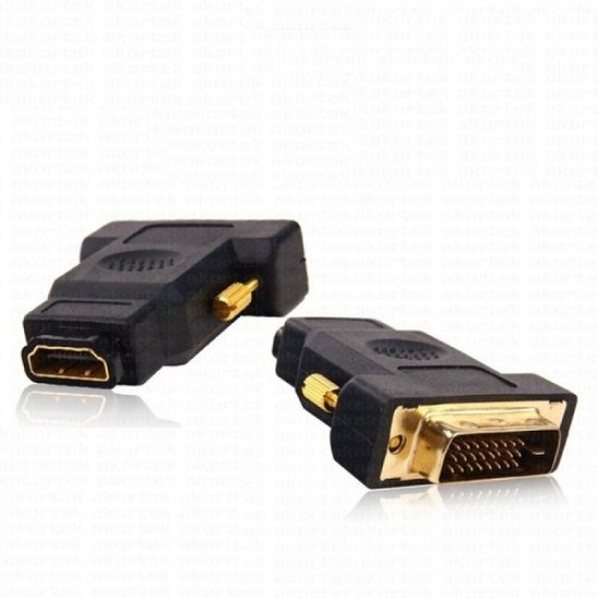 Dark HDMI - DVI-I (24+5 Pin) HDMI dişi - DVI-I Erkek Dönüştürücü 