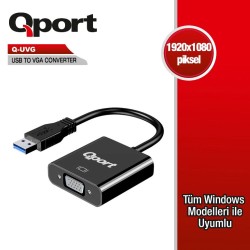 Qport Q-UVG Usb 3.0 To Vga Çevirici