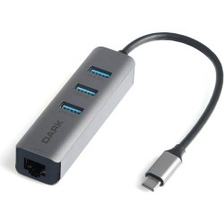 Dark (DK-AC-U31X3GL) USB3.1 Type C - 3 x USB3.0 HUB ve 1 x Gigabit Ethernet 