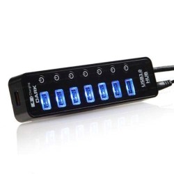 Dark (DK-AC-USB371) 7 Port USB 3.0 Hub + 1 Port Yüksek Hızlı Şarj Adaptörlü USB Çoklayıcı 