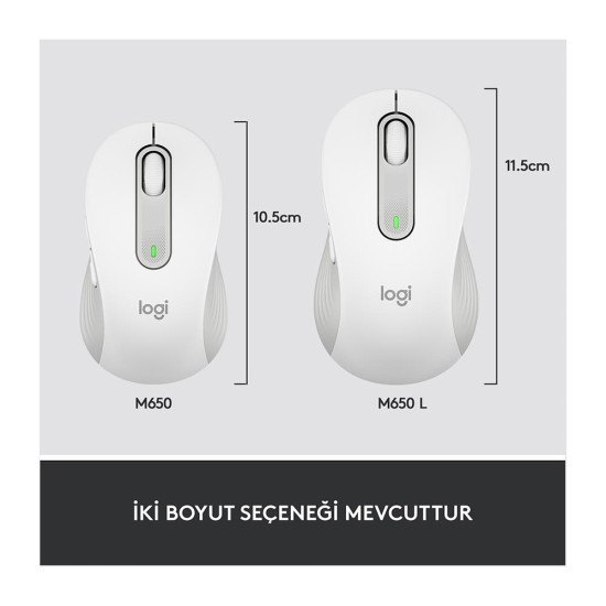 Logitech M650 Signature 910-006255 Beyaz Kablosuz Mouse