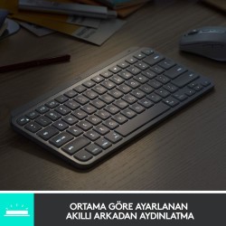 Logitech MX Keys Mini 920-010504 Aydınlatmalı Kablosuz Türkçe Q Klavye
