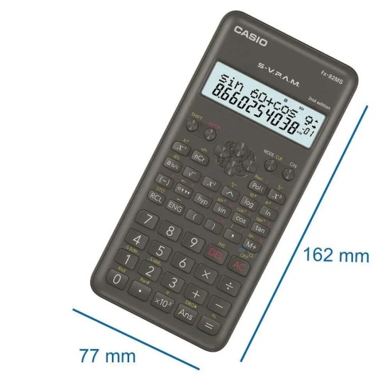 Casio FX-82MS 2. Versiyon 240 Fonksiyon Bilimsel Hesap Makinesi