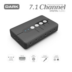 Dark (DK-AC-USCP7) 7.1 Analog / Optik 2 Kanal Profesyonel USB Ses Kartı 