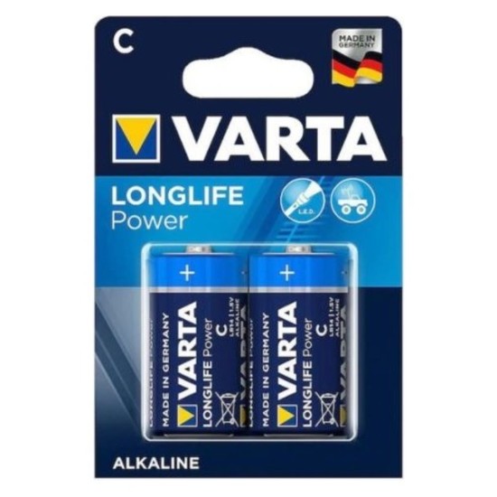 Varta Longlife Power Alkalin C Orta Boy 2'li Pil 