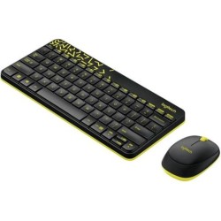 Logitech Mk240 920-008215 Siyah/Sarı Klavye Mouse Set