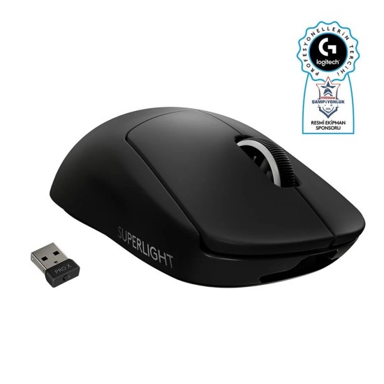 Logitech G PRO X Superlight Hero 910-005881 Siyah Kablosuz Oyuncu Mouse
