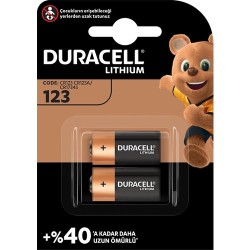 Duracell CR123A 3V Lityum Pil 2 li