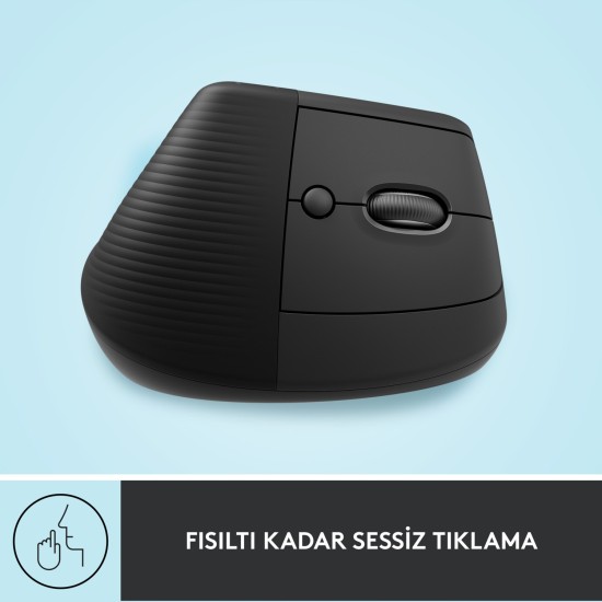 Logitech Lift Sessiz Kablosuz Ergonomik Dikey Mouse - Siyah