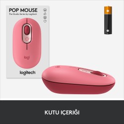 Logitech POP Mouse Emoji Tuşlu Sessiz Kablosuz Mouse - Pembe 910-006548