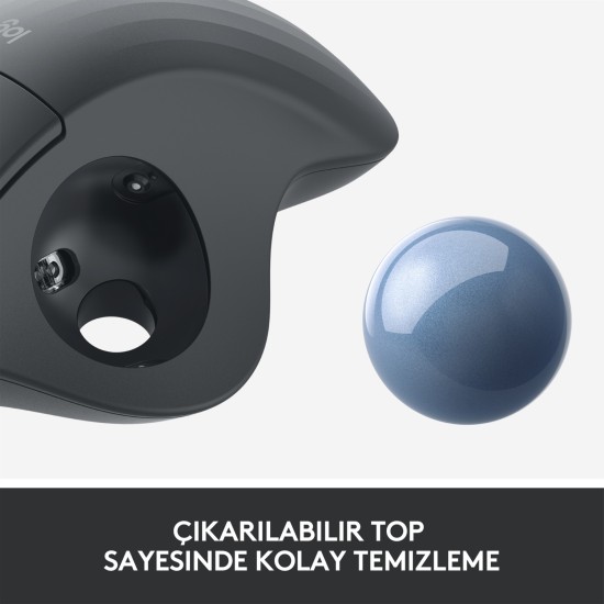 Logitech ERGO M575 Kablosuz İztopu Özellikli Konforlu Ergonomik Mouse - Siyah 910-005872