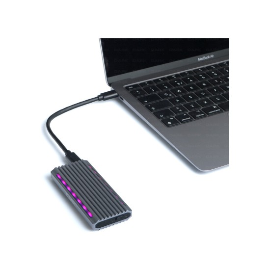 Dark (DK-AC-DSEM5) Storex Rgb Ledli M.2 Nvme SSD Destekli - Usb3.1 Gen2 10GBPS Type C Disk Kutusu 