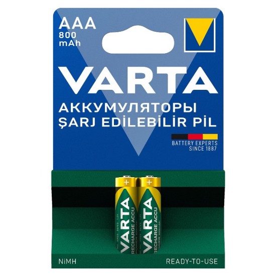 VARTA RECHARGE ACCU PHONE İNCE (AAA) 800mAh 2Lİ