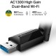 Tp-Link Archer T3U Plus AC 1300 Mbps High Gain Wireless Dual Band USB Adapter