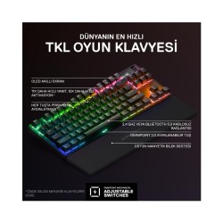 Steelseries Apex Pro Tkl Wireless (2023) Mekanik UK 64866 Oyuncu Klavyesi