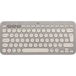 Logitech K380 Kompakt Kablosuz Bluetooth Bej Türkçe Klavye 