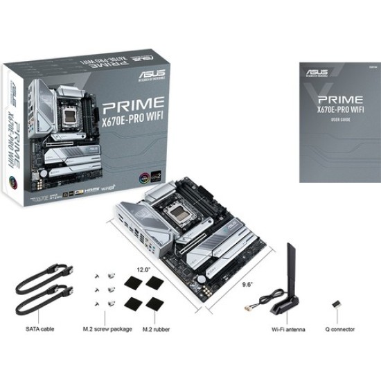 Asus Prime X670E-PRO Wi-Fi Amd X670E Am5 6400 Ddr5 Anakart 