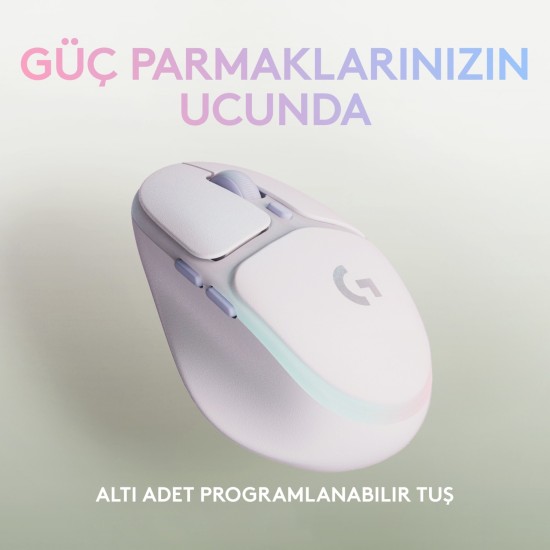 Logitech G Aurora G705 LIGHTSPEED 8.200 DPI Kablosuz Beyaz Oyuncu Mouse