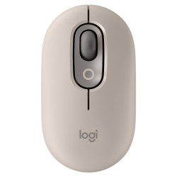 Logitech Pop Mouse Mist Emoji Tuşlu Sessiz Bej Kablosuz Mouse