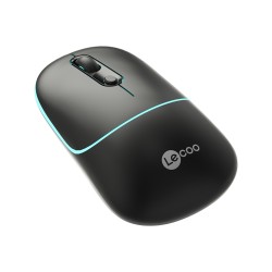 Lenovo Lecoo WS210 Dual Mod RGB 2.4GHz WiFi+ Bluetooth 1600DPI 6 Tuşlu Şarjlı Sessiz Kompakt Kablosuz Optik Mouse Siyah