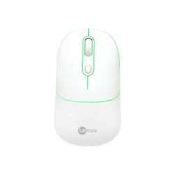 Lenovo Lecoo WS210 Dual Mod RGB 2.4GHz WiFi+ Bluetooth 1600DPI 6 Tuşlu Şarjlı Sessiz Kompakt Kablosuz Optik Mouse Beyaz