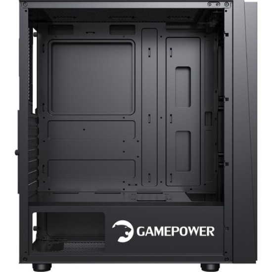 Gamepower Ravadin Atx 3* Argb Infinity Fan Temper Cam Gaming Rgb Kontrolcüsü ve Uzaktan Kumanda Siyah Kasa