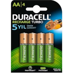 Duracell HR6/DX1500 Şarj Edilebilir Aa 2500MAH Piller, 4'lü Paket