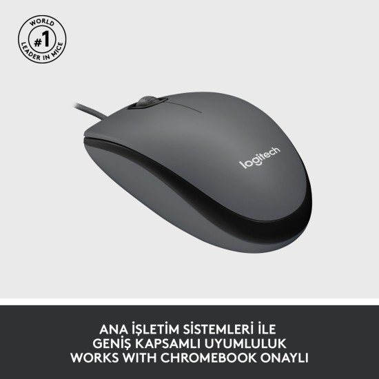 Logitech M100 Kablolu 1.000 Dpı USB Mouse - Siyah