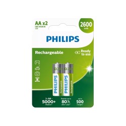 Philips 2li Şarj Edilebilir AA Kalem Pil 2600mah