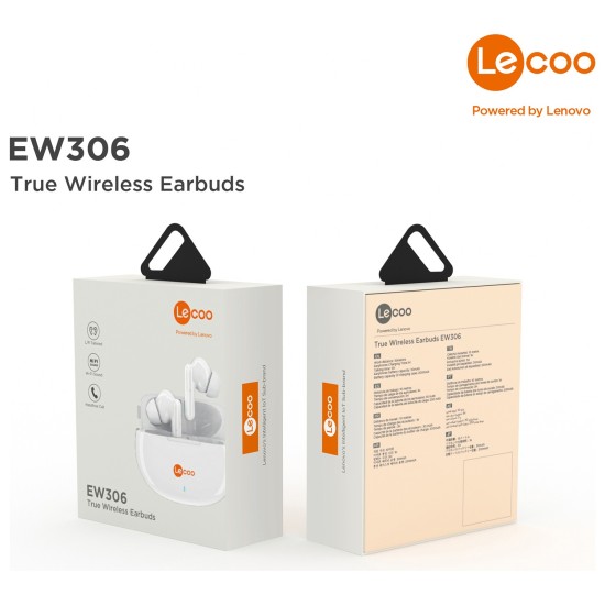 Lenovo Lecoo EW306 Hi-Fi Bluetooth 5.1 TWS Kablosuz Kulak Içi Kulaklık Beyaz