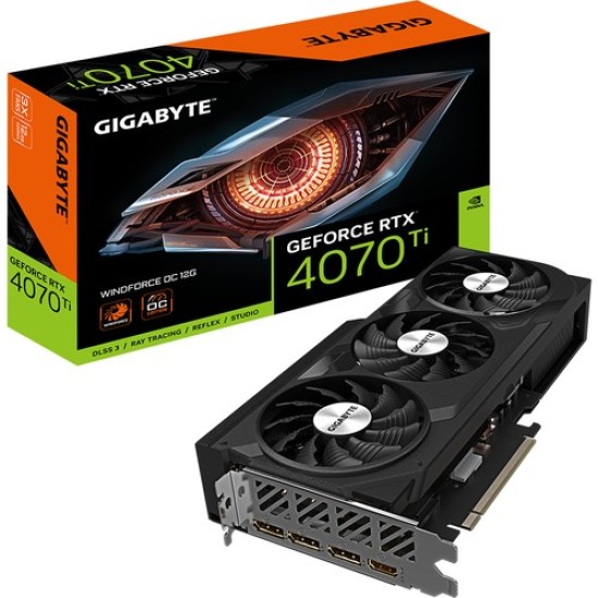 Gıgabyte RTX4070TI Wındforce Oc Nvidia 12GB GDDR6X Ekran Kartı GV-N407TWF3OC-12GD16X V4.0