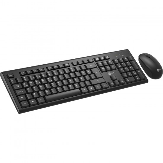 Lecoo Lenovo Lecoo KW200 Kablosuz Türkçe Q Klavye & Mouse Set Siyah