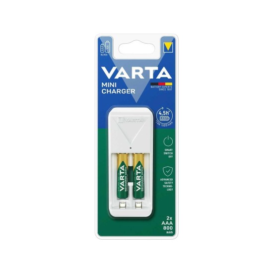 Varta 57656 Mini Charger AAA 2x800mah Beyaz Pil Şarj Cihazı