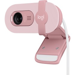 Logitech Brio 100 Full HD 1080p Gizlilik Kapaklı Mikrofonlu Web Kamerası - Pembe