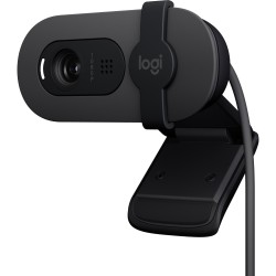 Logitech Brio 100 Full HD 1080p Gizlilik Kapaklı Mikrofonlu Web Kamerası - Siyah