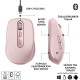 Logitech MX Anywhere 3S Kompakt 8000 DPI Optik Sensörlü Sessiz Bluetooth Kablosuz Mouse - Pembe