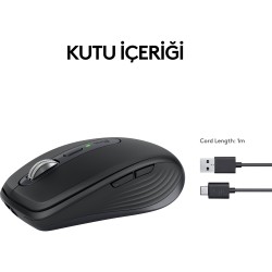 Logitech Mx Anywhere 3s Kompakt 8000 Dpı Optik Sensörlü Sessiz Bluetooth Kablosuz Mouse - Siyah