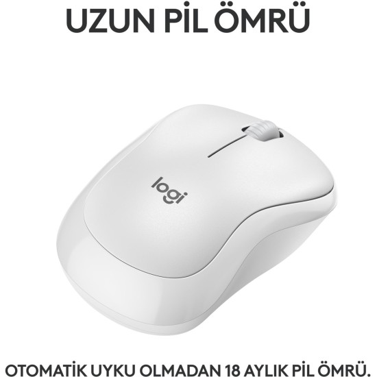 Logitech M240 Sessiz Kompakt Kablosuz Bluetooth Mouse - Beyaz