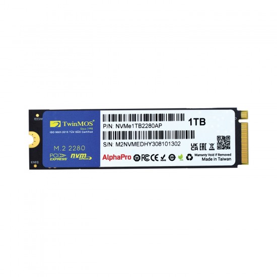 Twinmos 1tb M.2 Pcıe Gen3 Nvme SSD (3600-3250MB/S) Tlc 3dnand (NVME1TB2280AP)