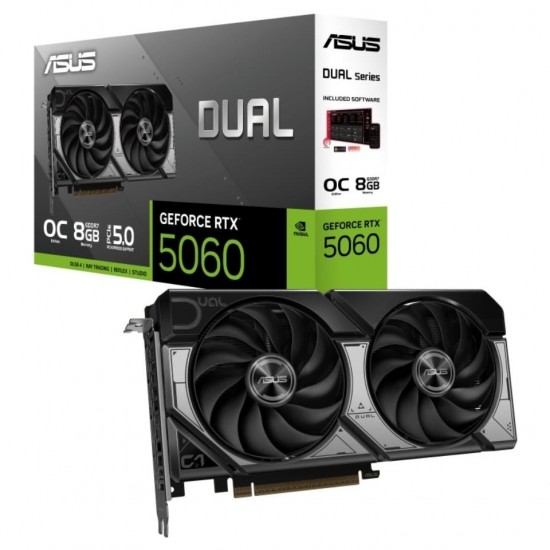 Asus RTX 5060 Dual OC Edition DUAL-RTX5060-O8G 128 Bit GDDR7 8 GB Ekran Kartı