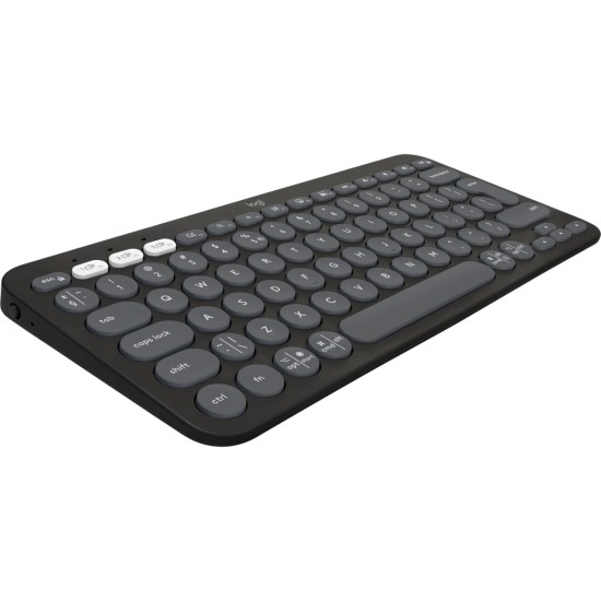 Logitech K380s Pebble Keys 2 Çoklu Cihaz Özellikli Bluetooth Türkçe Q Klavye - Siyah