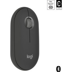 Logitech M350s Pebble 2 Bluetooth Kablosuz Sessiz Kompakt Mouse - Siyah